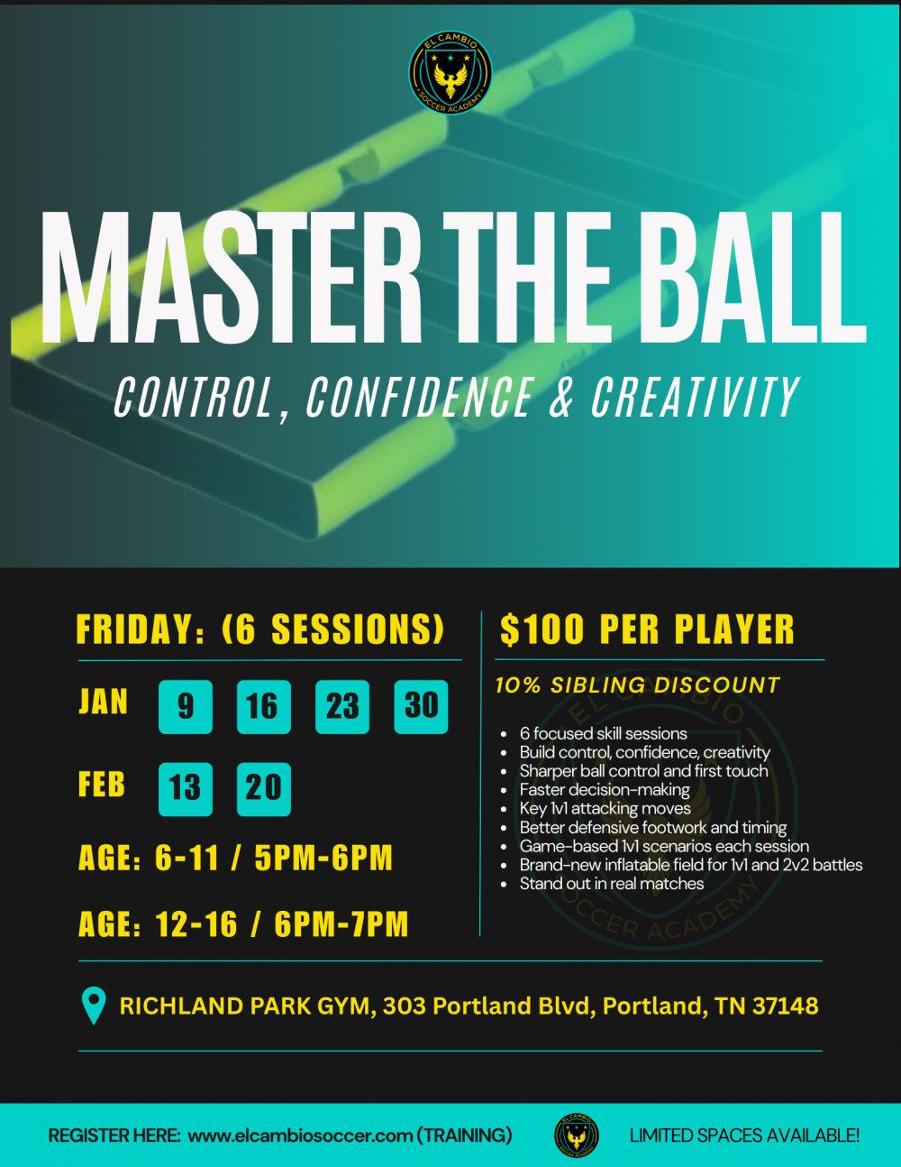 6-Session Skills Training Program — Build Control, Confidence & Creativity!